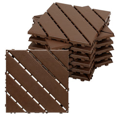 Jopassy PP Klickfliesen 30 x 30 cm für Balkon und Terrasse