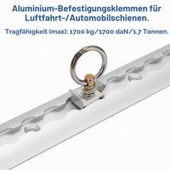 Jopassy Airlineschienen Set Aluminium 4/8/16 m mit Fittings und Endkappen