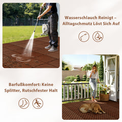 Jopassy PP Klickfliesen 30 x 30 cm für Balkon und Terrasse
