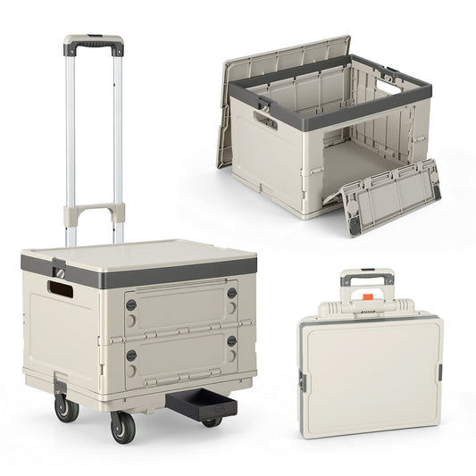 Jopassy Klappbarer Einkaufswagen 45L/50L mit Deckel