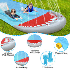 Jopassy Doppel-Wasserrutsche für den Garten ( mit 2 Bodyboard)