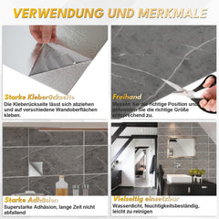 Jopassy Küchenrückwand 30 × 60 cm selbstklebend in Marmoroptik für Küche und Bad