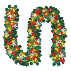 Jopassy Weihnachtsgirlande 5 m mit 100 LED warmweiß und Weihnachtsdeko