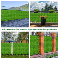 Jopassy Künstliche Efeu Hecke 12 Stück 100 x 300 cm Sichtschutz für Balkon und Terrasse