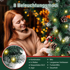 Jopassy Weihnachtsgirlande 2,7 m mit LED Beleuchtung und Fernbedienung