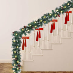 Jopassy Weihnachtsgirlande 2,7 m mit LED Beleuchtung und Fernbedienung