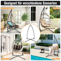 Jopassy Hängesessel Gestell aus Metall – Hängestuhlgestell / Hängesitzständer bis 150 kg für Hängesessel, Indoor & Outdoor