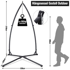 Jopassy Hängesessel Gestell aus Metall – Hängestuhlgestell / Hängesitzständer bis 150 kg für Hängesessel, Indoor & Outdoor