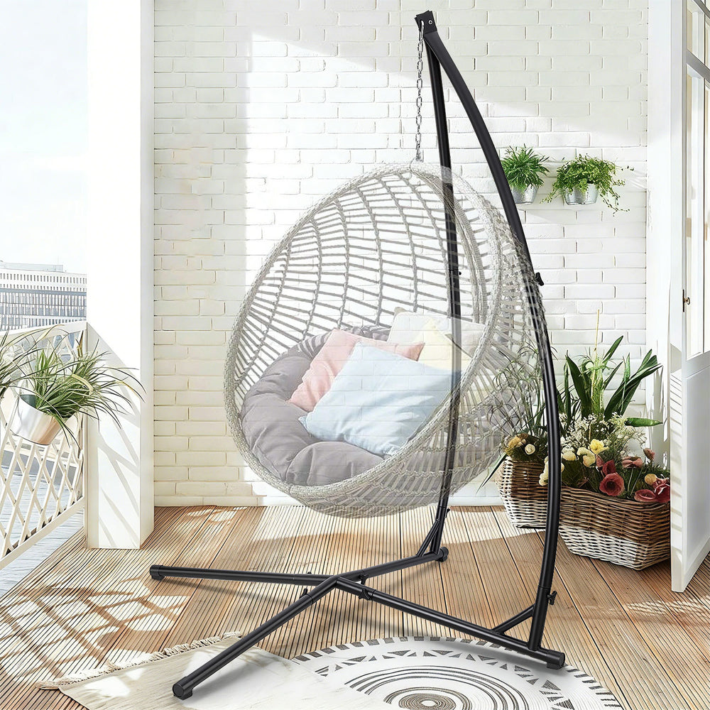 Jopassy Hängesessel Gestell aus Metall – Hängestuhlgestell / Hängesitzständer bis 150 kg für Hängesessel, Indoor & Outdoor