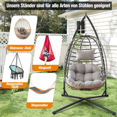 Jopassy Hängesessel Gestell aus Metall – Hängestuhlgestell / Hängesitzständer bis 150 kg für Hängesessel, Indoor & Outdoor