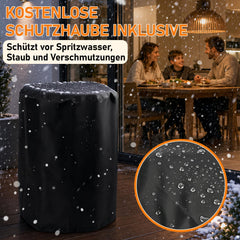 Jopassy Gasheizer 4,2 kW mit 2 Heizstufen Edelstahlbrenner und Rollen