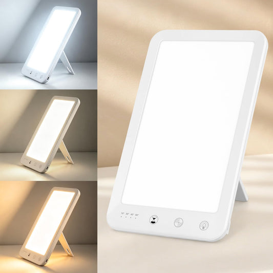Jopassy Tageslichtlampe 10000 Lux mit 3 Farbtemperaturen 5 Helligkeitsstufen und Timer