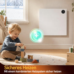 Jopassy Infrarotheizung 400/750/1000W mit Thermostat Tuya App und Fernbedienung