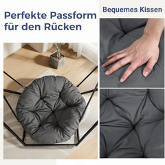 Jopassy Hängesessel mit Gestell und Kissen, höhenverstellbar bis 150 kg, für Garten und Balkon