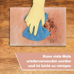 Jopassy Salzplatte zum Grillen 20x30 cm mit Eisenplatte für BBQ
