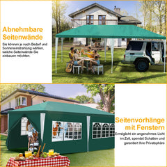 Jopassy Partyzelt wasserdicht 3x3 m 3x6 m Gartenzelt mit Seitenteilen