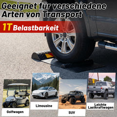 Jopassy Radstopper Parkmatten 2er Set 53 cm mit Reflektorstreifen für Garage