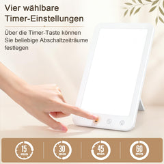 Jopassy Tageslichtlampe 10000 Lux mit 3 Farbtemperaturen 5 Helligkeitsstufen und Timer