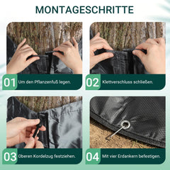Jopassy Palmen Winterschutz Ø100 cm 2 Stück mit Alufolie und 14 Erdnägeln