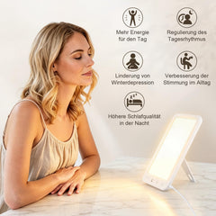 Jopassy Tageslichtlampe 10000 Lux mit 3 Farbtemperaturen 5 Helligkeitsstufen und Timer