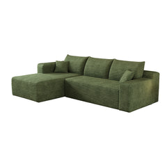 Jopassy Ecksofa mit Chaiselongue 241 x 151 x 58 cm, 2-Sitzer Sofa ohne Montage