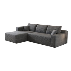 Jopassy Ecksofa mit Chaiselongue 241 x 151 x 58 cm, 2-Sitzer Sofa ohne Montage