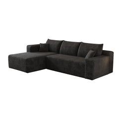Jopassy Ecksofa mit Chaiselongue 241 x 151 x 58 cm, 2-Sitzer Sofa ohne Montage