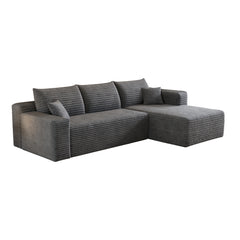 Jopassy Ecksofa mit Chaiselongue 241 x 151 x 58 cm, 2-Sitzer Sofa ohne Montage