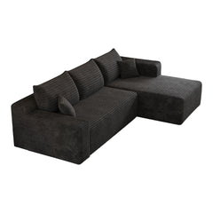 Jopassy Ecksofa mit Chaiselongue 241 x 151 x 58 cm, 2-Sitzer Sofa ohne Montage