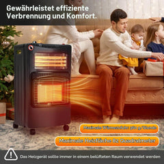 Jopassy Gasheizer 4200W mit Elektroheizung 1260W für Propan Butan bis 15 kg