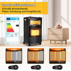 Jopassy Gasheizer 4200W mit Elektroheizung 1260W für Propan Butan bis 15 kg