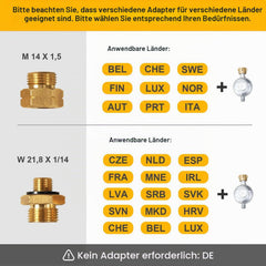 Jopassy Gasheizer 4200W mit Elektroheizung 1260W für Propan Butan bis 15 kg