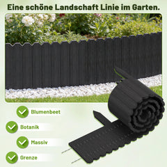 Jopassy Rasenkante Holz, Beetumrandung Flexibler, Mähkante Rollborder