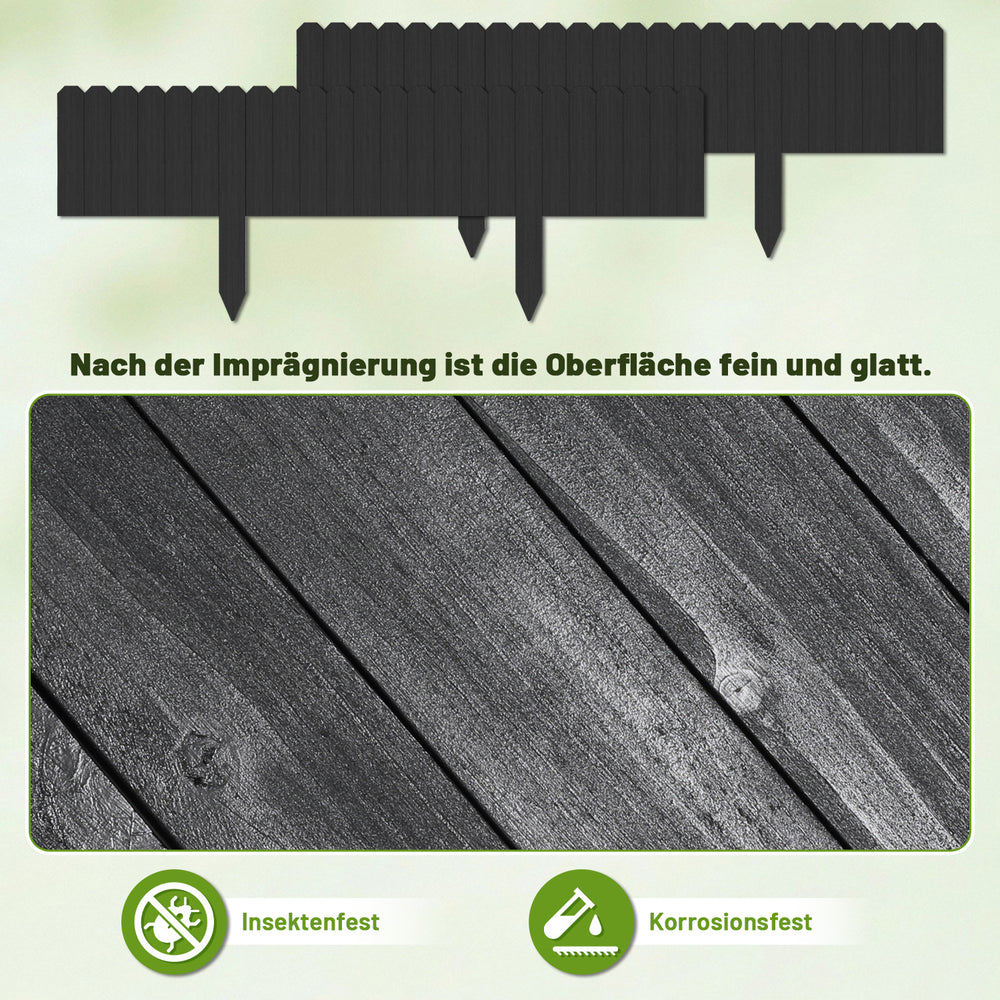 Jopassy Rasenkante Holz, Beetumrandung Flexibler, Mähkante Rollborder