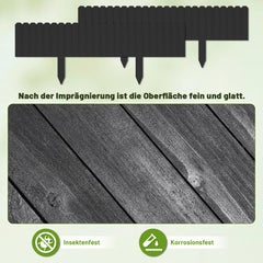 Jopassy Rasenkante Holz, Beetumrandung Flexibler, Mähkante Rollborder