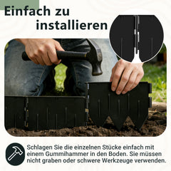 Jopassy Rasenkante aus PP-Kunststoff – flexible Beeteinfassung / Beetumrandung für Garten, Rasen & Blumenbeet, 5 m / 10 m / 20 m