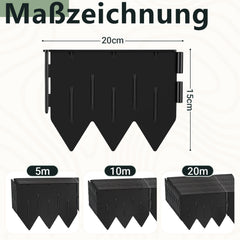 Jopassy Rasenkante aus PP-Kunststoff – flexible Beeteinfassung / Beetumrandung für Garten, Rasen & Blumenbeet, 5 m / 10 m / 20 m