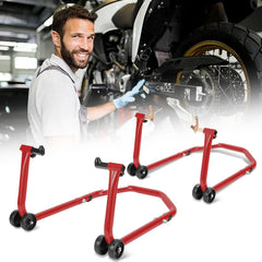 Jopassy Motorrad Montageständer Set vorne und hinten bis 300 kg verstellbar