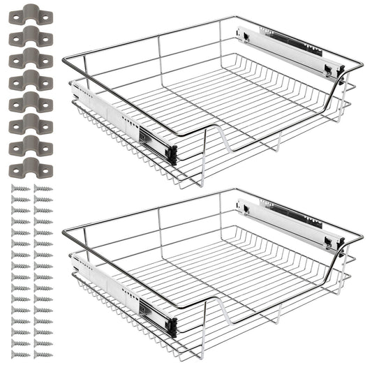 Jopassy Küchenschrank Auszug Korbauszug 30/40 50/60cm Teleskopschublade für Spülschrank