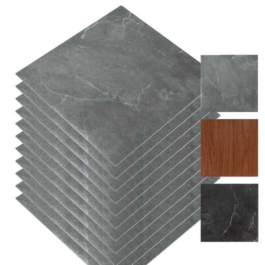 Jopassy PVC Bodenbelag selbstklebend Vinyl Bodenfliesen Marmoroptik 30x30cm