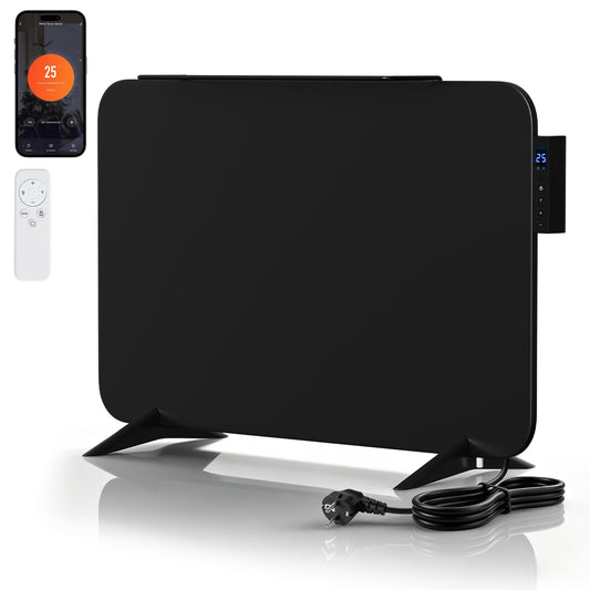 Jopassy Infrarotheizung 450/800W mit Smart Thermostat App Handtuchhalter IP44