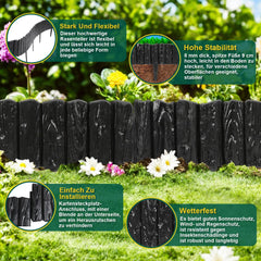 Jopassy Rasenkante Kunststoff Holz-Optik Beetumrandung für Garten