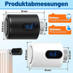 Jopassy WLAN Heizkörperthermostat mit Fenstererkennung und 7 Adaptern