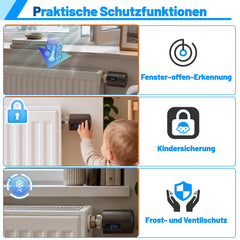 Jopassy WLAN Heizkörperthermostat mit Fenstererkennung und 7 Adaptern