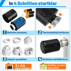 Jopassy WLAN Heizkörperthermostat mit Fenstererkennung und 7 Adaptern