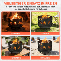 Jopassy Funkenschutz für Feuerschalen Ø 55–100 cm verstellbar aus Stahl