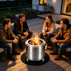 Jopassy Feuerschale Edelstahl Ø50 cm raucharm und klappbar