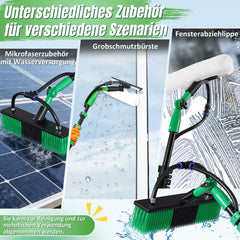 Jopassy Teleskop Waschbürste 3,6M/4,8M/7,2M, Waschbürste mit Teleskopstiel, Teleskopbürste mit Wasseranschluss