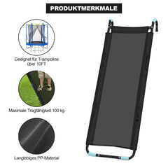 Jopassy Trampolin Rutsche 150 cm, Trampolinleiter & Trampolinzubehör für Kindertrampolin, bis 100 kg belastbar, aus verzinktem Rohr & PP, für Trampoline ab 10 ft
