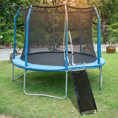 Jopassy Trampolin Rutsche 150 cm, Trampolinleiter & Trampolinzubehör für Kindertrampolin, bis 100 kg belastbar, aus verzinktem Rohr & PP, für Trampoline ab 10 ft